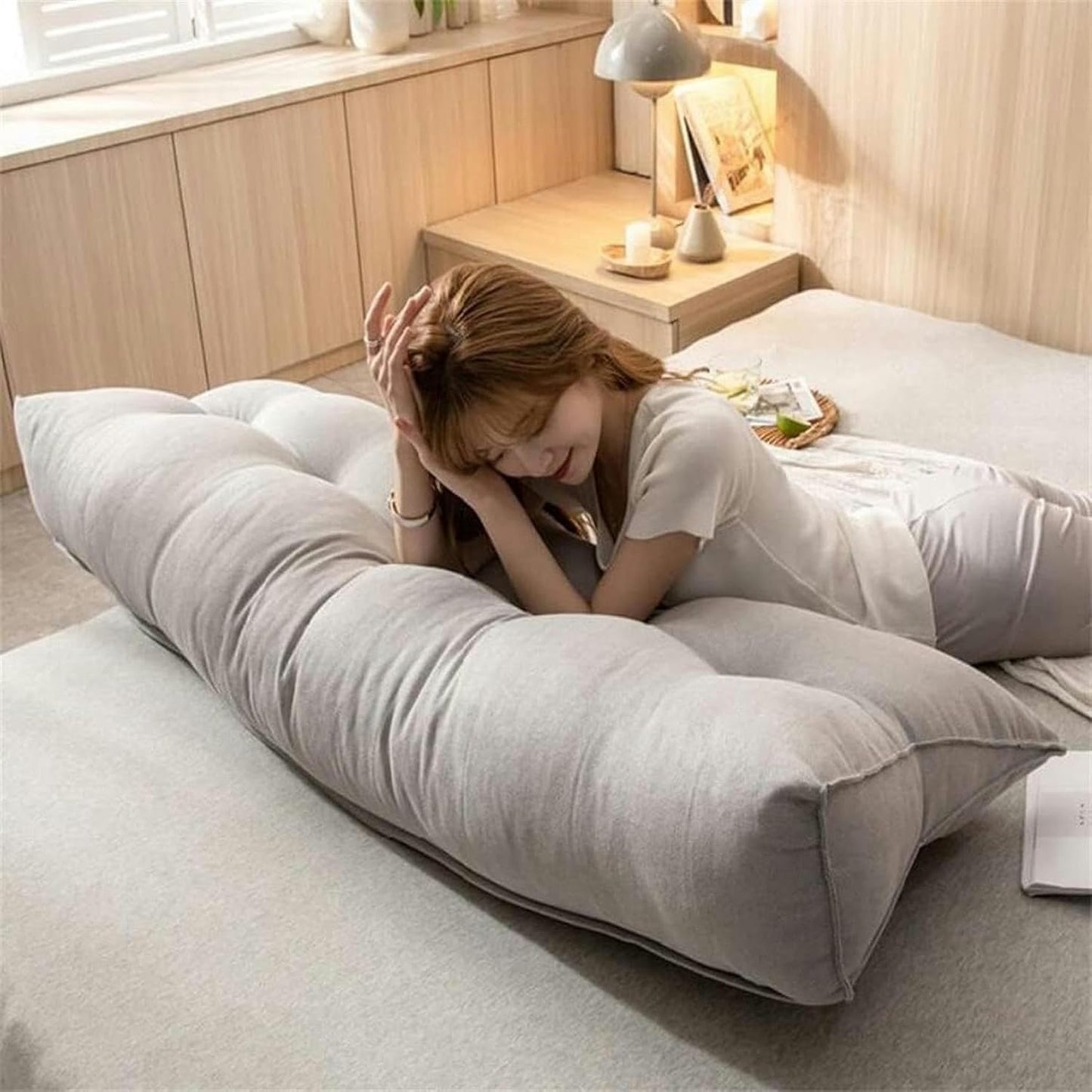 Large Triangular Bed Rest, Removable Wedge Headboard Pillow Reading Daybed Bolster Lumbar Cushion Positioning Support Pillow Bed Rest Pillows(Green,60 * 20 * 50cm)