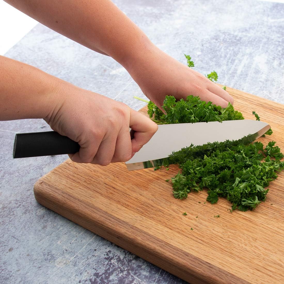 Rada Cutlery French Chef Knife (W231), 8.5" Stainless Steel Blade, Black Handle