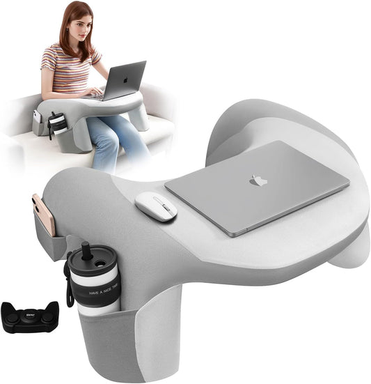 AZ GOGO Reading Pillow for Bed, Lap Desk for Laptop, Memory Foam Arm Rest Support Gaming Pillow