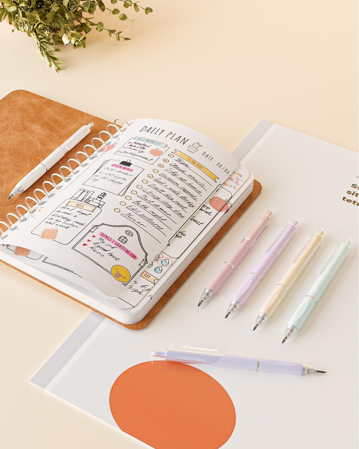 Gel Pens, 6 Pcs 0.7mm Quick Dry Black Ink Pen, Cute Ergonomic Fine Point Smooth Writing Pens, Back to School Office Supplies Fun Aesthetic Pastel Journaling Pen Gifts for Girl Student Women