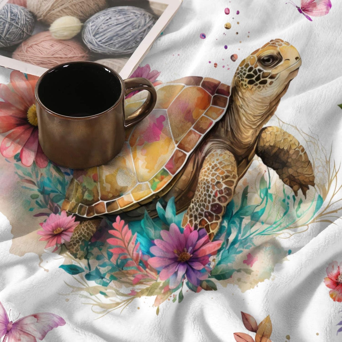 Sea Turtle Throw Blanket for Girls,Super Soft Blanket for Girls Birthday (50 * 60 in, Sea Turtle)
