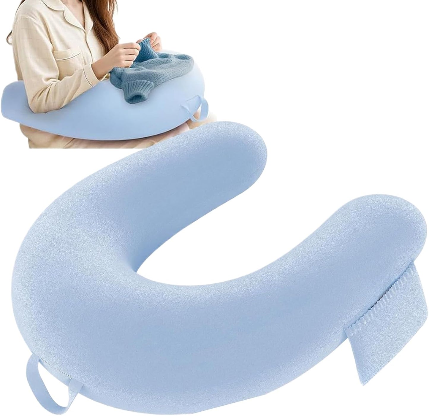 Reading Pillow - Ergonomic U Shape Cushion | Bed Chair Pillow | for Adults Elbow Rest Reduces Fatigue Desk Couch Floor Sofa Sitting Working Crocheting Writing