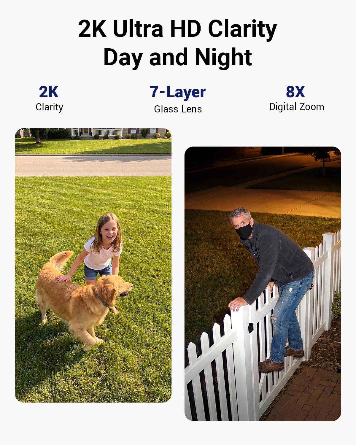 Security Cameras Wireless Outdoor Home System, 4 Camera Kit, No Subscription Fees, Solar Powered, Local Storage, 365-Day Battery Life, 360°PTZ Surveillance, Auto Tracking, 2K Color Night Vision