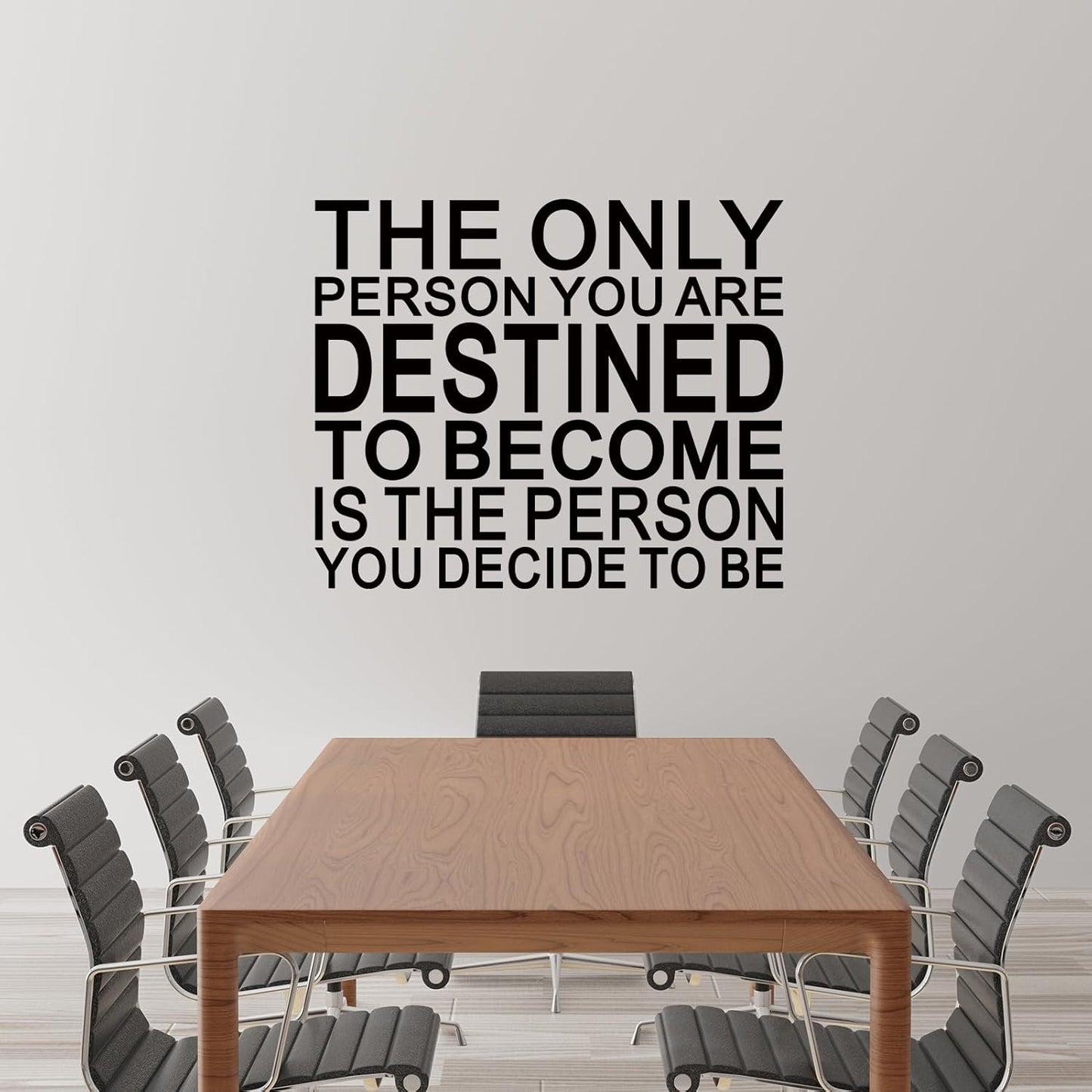 Motivational Quotes Wall Stickers for Office: Classroom Inspirational Positive Vinyl Art Wall Decals for School Gym Bedroom - The Only Person You are Destined 18" X 15"