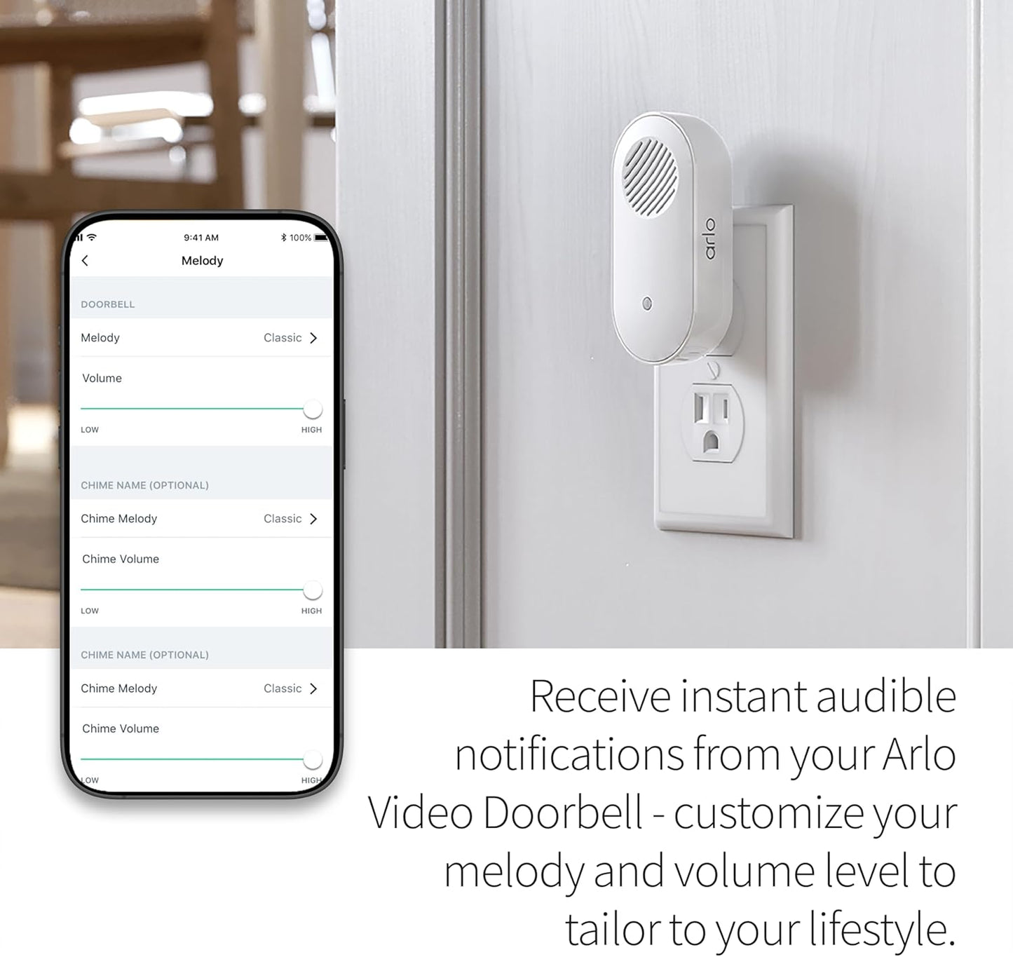 Arlo Video Doorbell 2K + Chime 2 (2nd Gen, Latest Release), Wireless or Wired Option, 2-Way Audio, Night Vision, Head to Toe View, Package Detection, Person & Vehicle Recognition, 1-Month Secure Plan