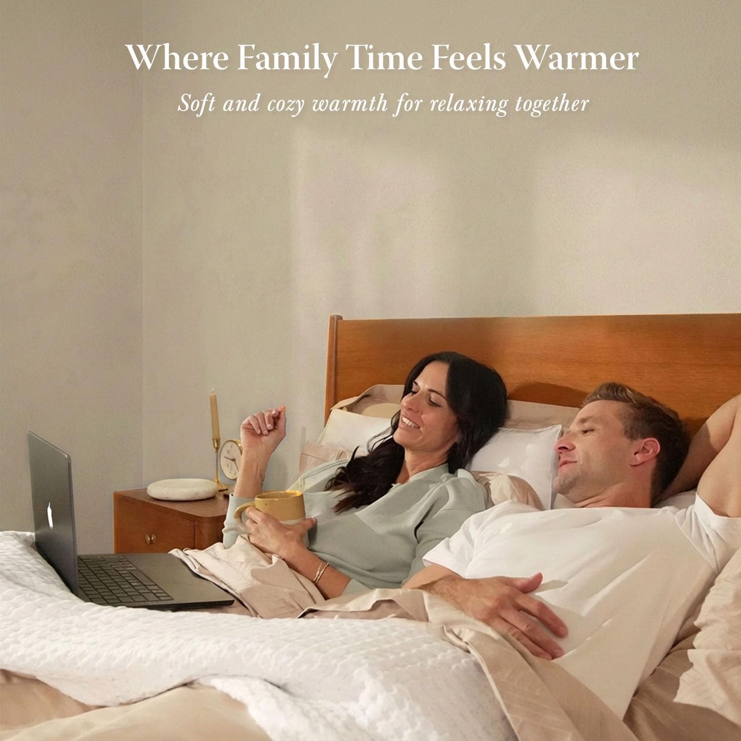 Threadmill Cooling Waffle Blanket King Size | Breathable, Lightweight and Cooling | Made from Rayon Derived from Bamboo | Waffle Throw Blanket for Couch and Sofa | 106 x 92 Inches | Beige