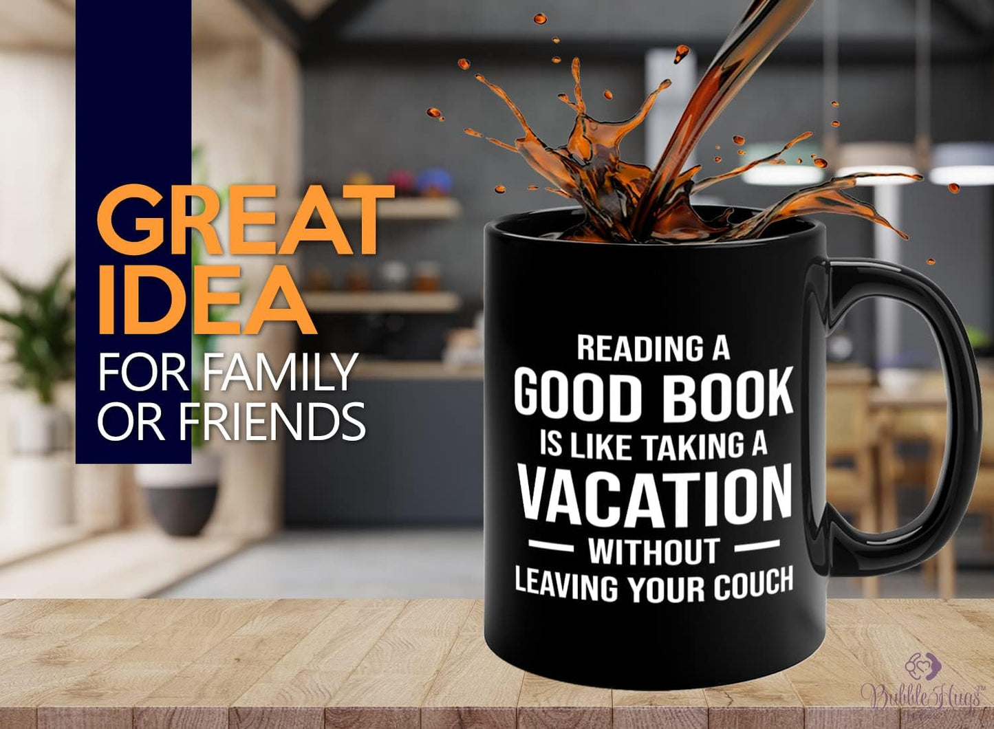 Book Club Coffee Mug 11oz Black -Reading a Good Book - Book Lover Gift For Teacher Bibliophile Woman of Letters Bulk Readers Academic