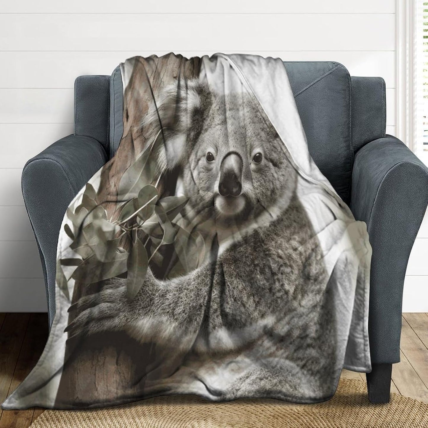 Koala Throw Blanket for Couch Super Soft Warm Lightweight Throw Blankets Cozy Flannel Bed Blanket Cute Decorative Blankets for All Seasons Home Decor Gift 30"*40"（76 * 100cm）