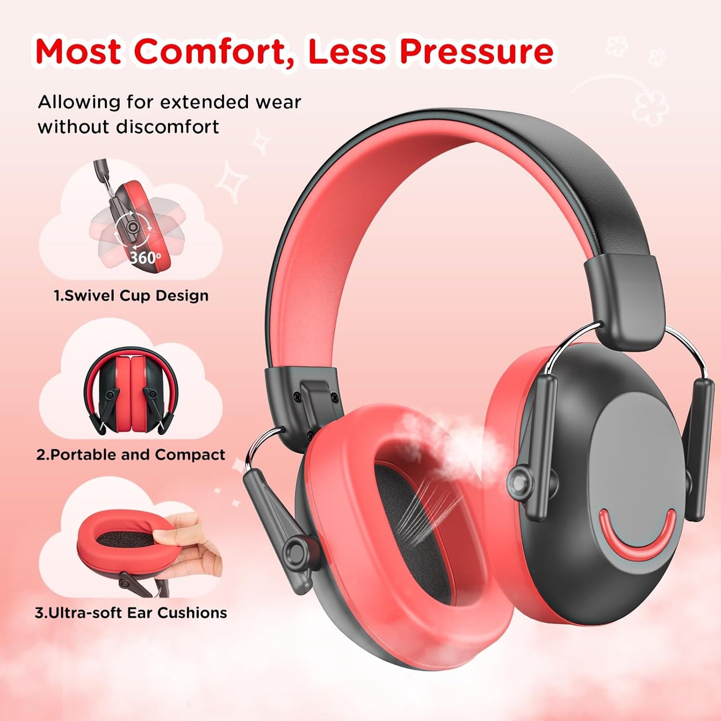 Link Dream Ear Protection Ear Muffs for Kids Toddler Noise Cancelling Reduction SNR 30dB for Show, Concert, Events, Fireworks