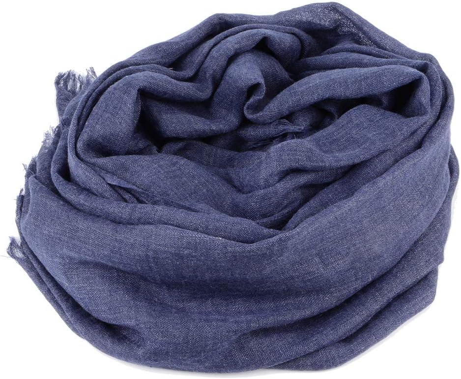 Women Summer Scarfs Large Long Lightweight Linen Beach Gauze Shawl Wrap 75”×43”