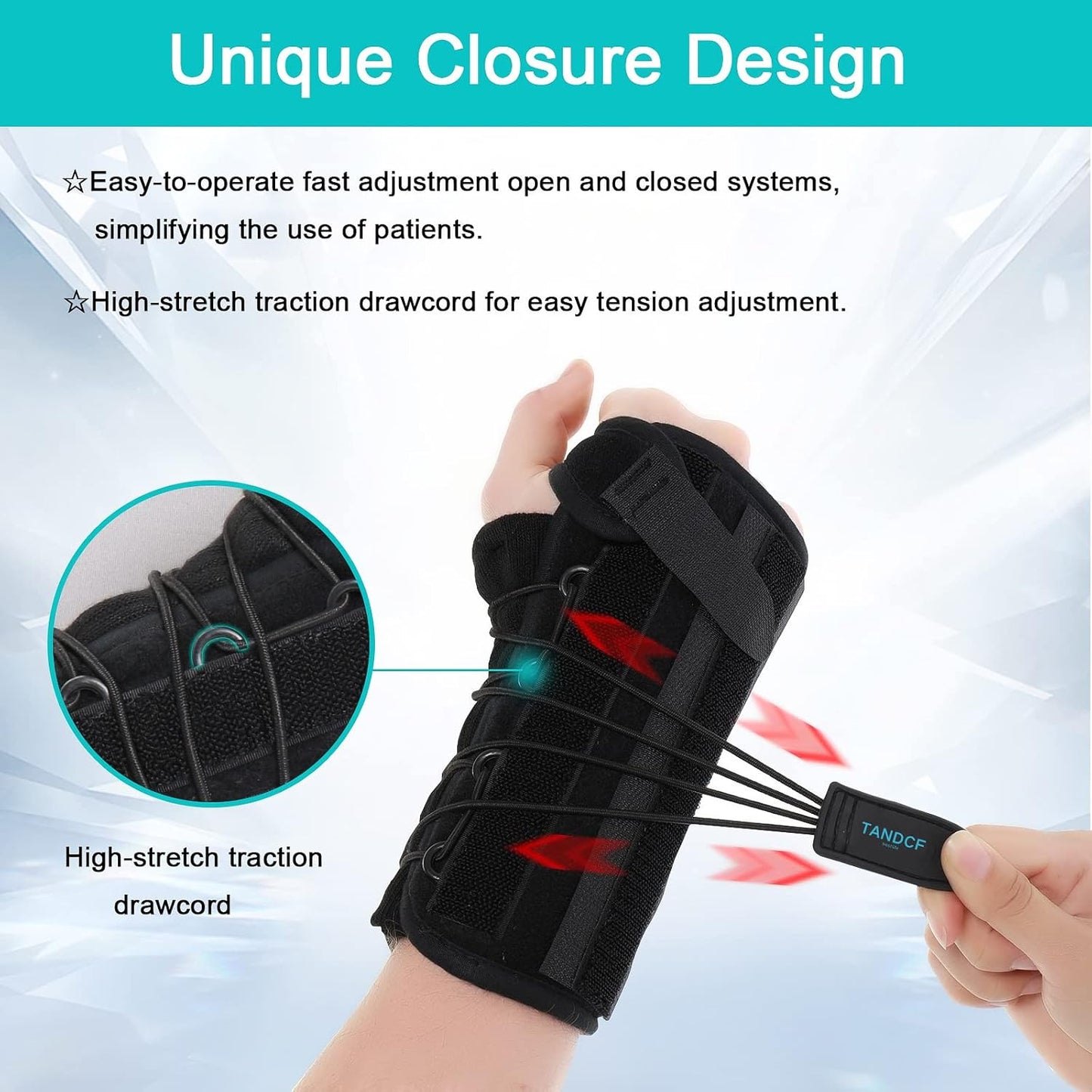 bestlife Unisex Universal Wrist Lacer Wrist Brace for Carpal Tunnel Syndrome & De Quervain’s Syndrome,Adjustable Night Wrist Support Brace with Splints Right Hand For Women & Men,Great for Wrist Pain,Sprain,Sports Injuries,Joint Instability,Arthritis,Wris