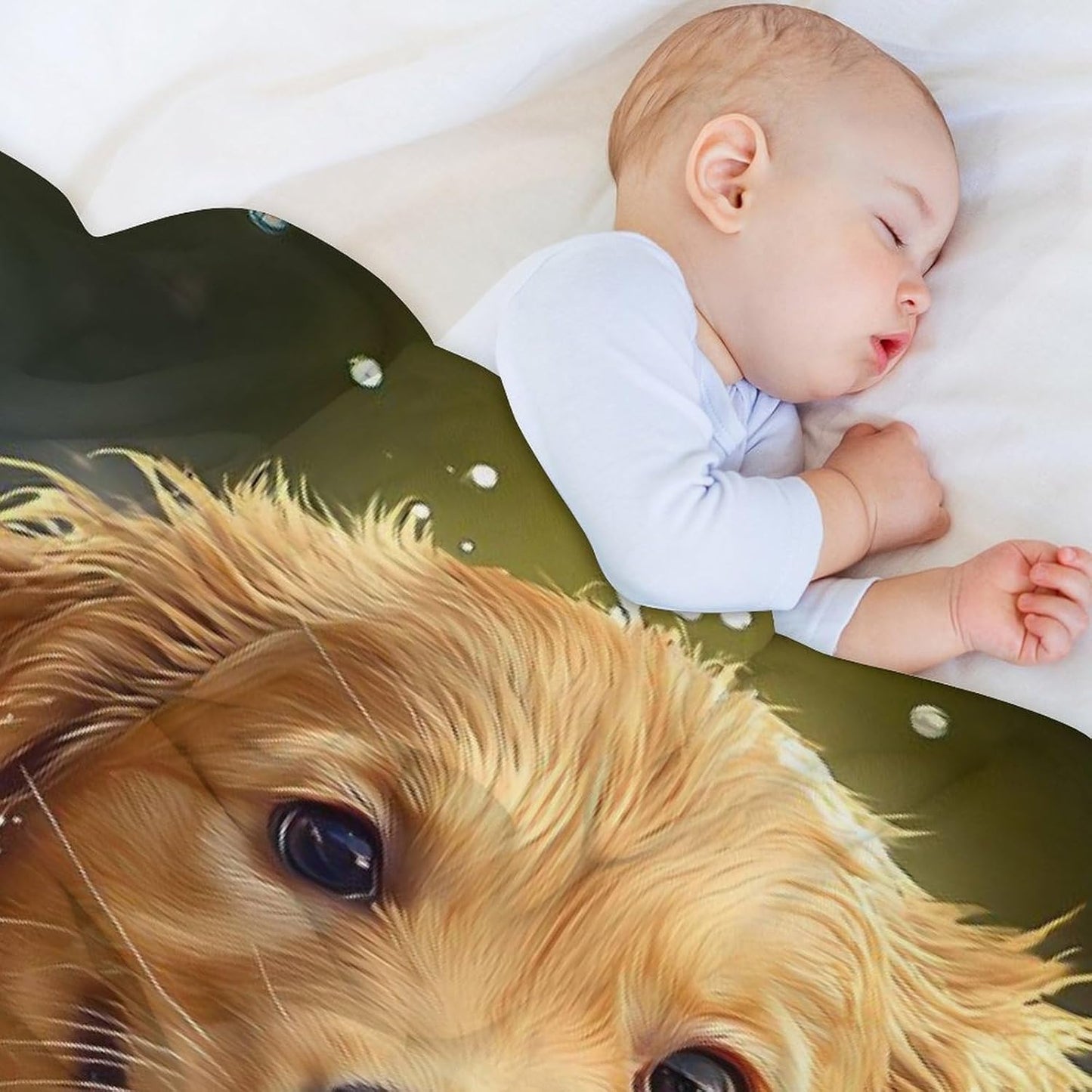 Dog Retriever Animals Throw Blanket for Couch Bed Plush Cozy Fuzzy Flannel Blanket for All Season 40"x60"