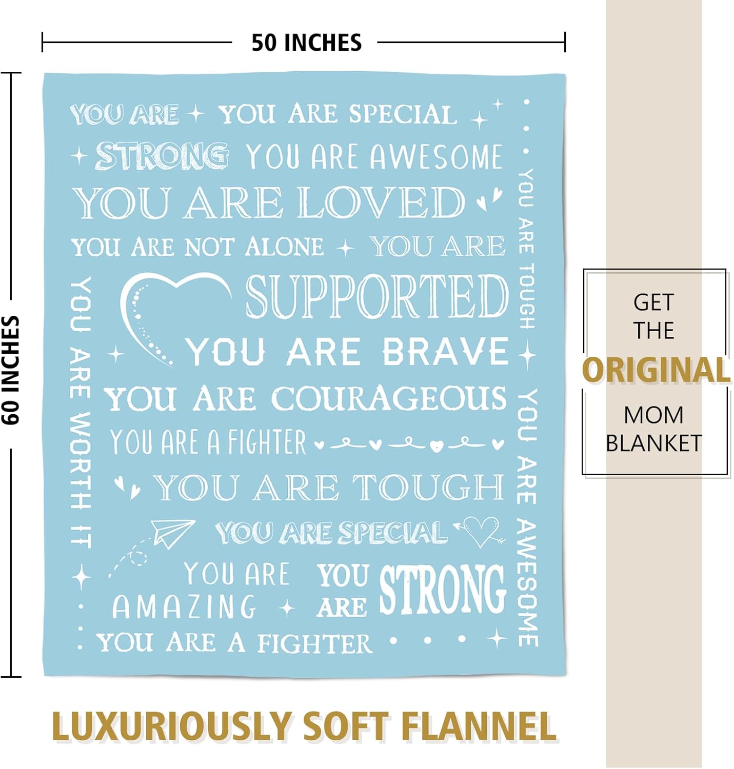 SteadStyle Gifts for Women, Sympathy Gifts for Her Him, Get Well Soon Blanket, Thinking of You Present, Inspirational Birthday Gift for Sister Friend Daughter Son Coworker Nurse, 60'' x 50''