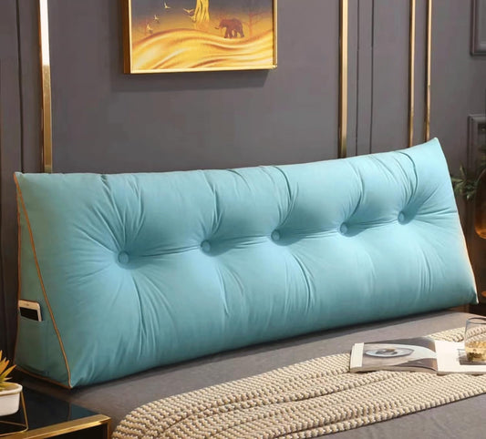 Large Headboard Pillow Triangular Reading Wedge Pillows Full Filling Backrest Bolster Reduces Stress Enjoy Comfort Back Lumbar Support(Size:200x20x50cm(79x7.8x20),Color:E)