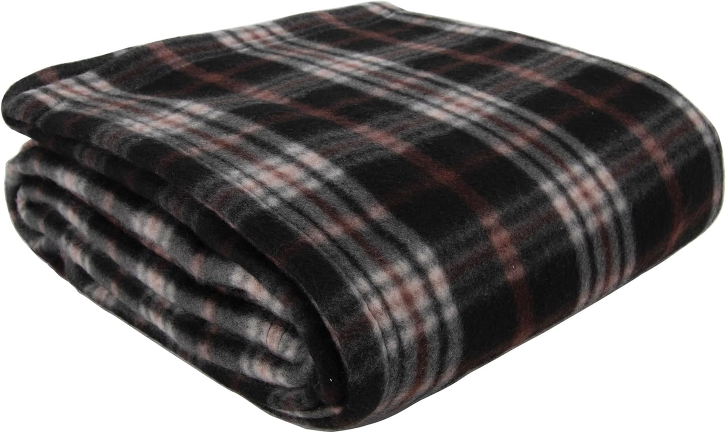 Trail maker 50x60 Throw Blankets, Plaid Fleece Throw Blankets for Bedroom, Couch, Livingroom, Chair, Pets, Outdoors