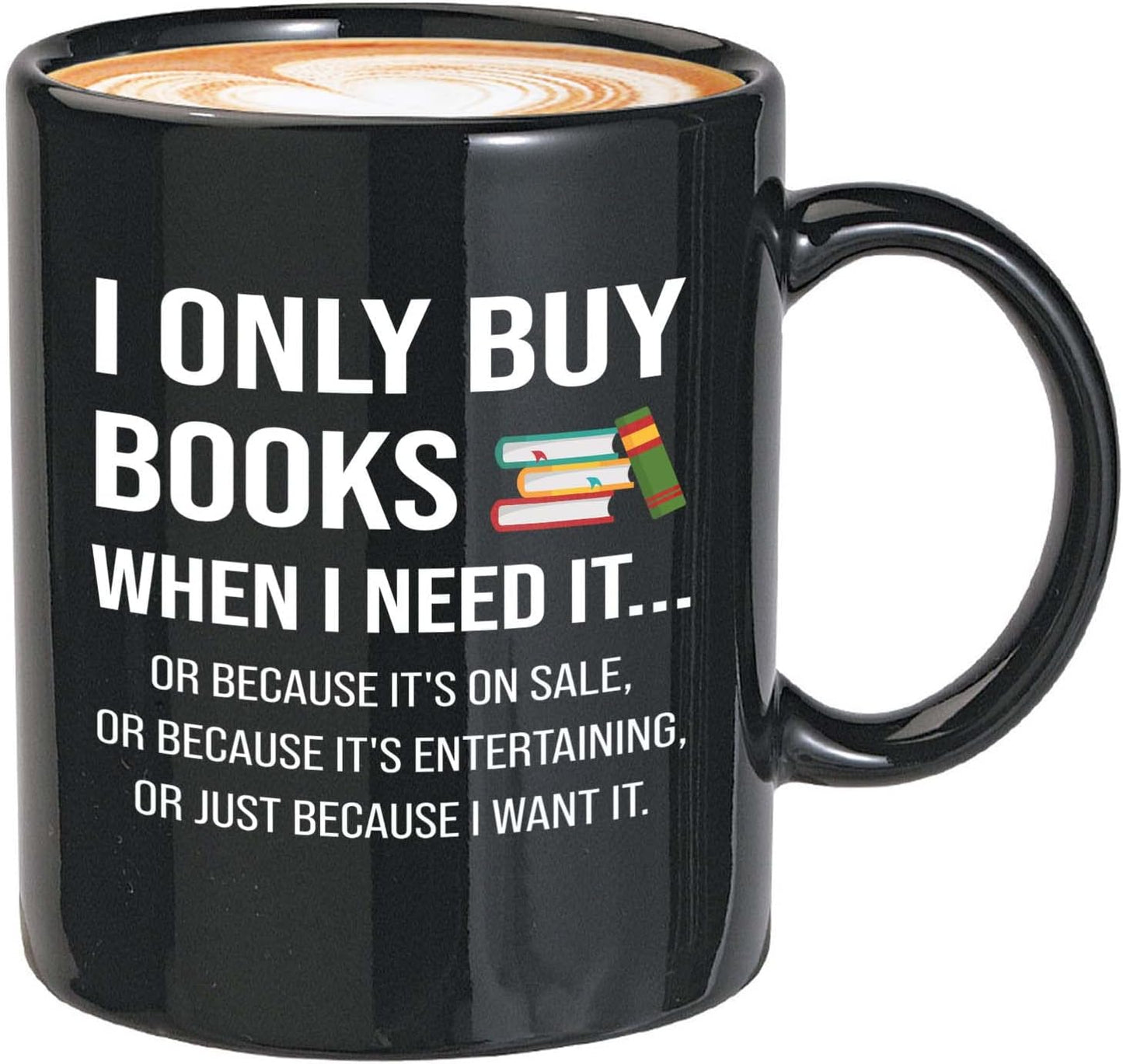 Bubble Hugs Book lovers Coffee Mug 11oz Black - Only Buy Books - Author Writer Library Library Editor Introvert Book Lovers Cat Lover Chill Relax Bookworm Reading