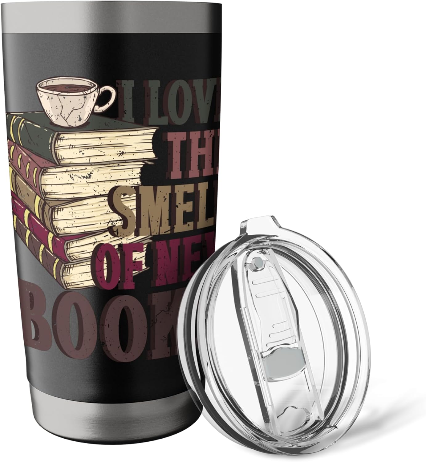 Reading Book Lover Smell Of New Books Stainless Steel Insulated Tumbler