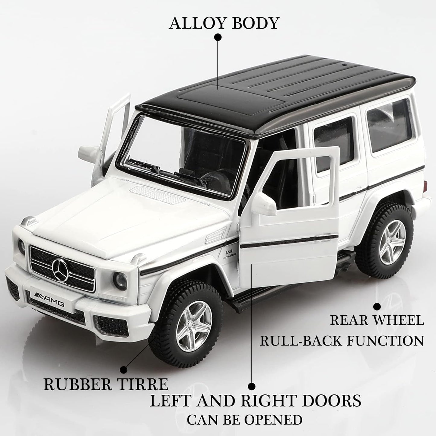 1/36 Scale Mercedes Benz AMG G63 Diecast Cars Models,Pull Back Vehicles G Wagon Toy Cars,Cars Gifts for Boys Girls