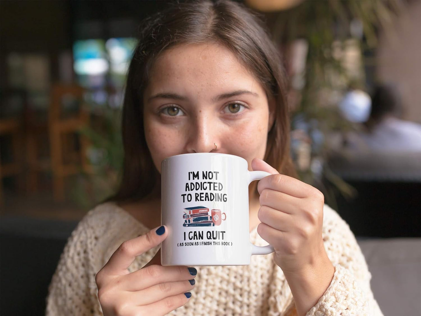 Casitika Funny Book Reading Gifts. I'm Not Addicted To Reading I Can Quit 11 oz Librarian/Bookworm Coffee Mug. Birthday Present Idea for Readers and Literature Lovers.