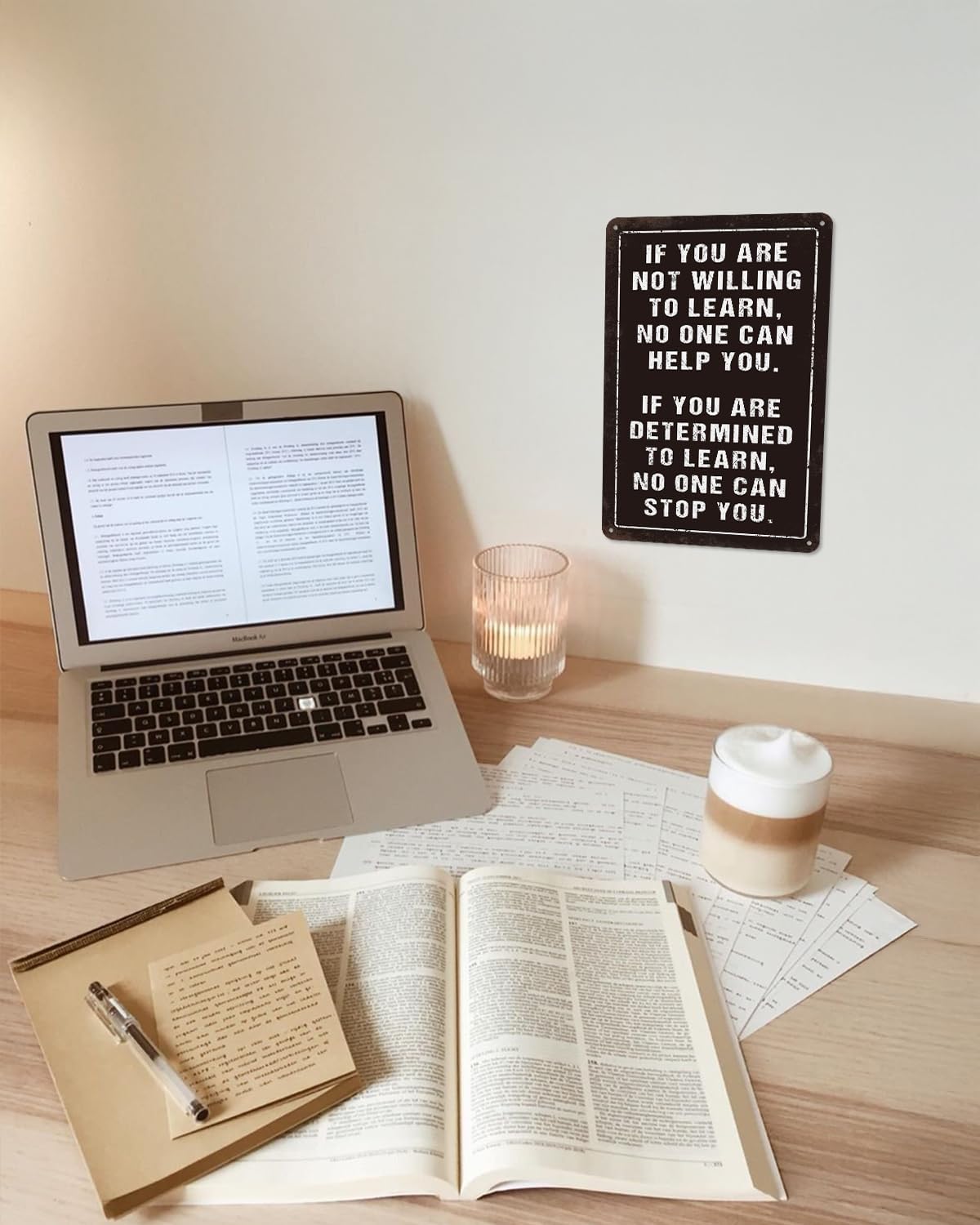 Inspirational Wall Art Metal Sign If You Are Not Willing to Learn Vintage Motivational Wall Decor for Boys Room Home Office Classroom Bedroom 8x12 Inch