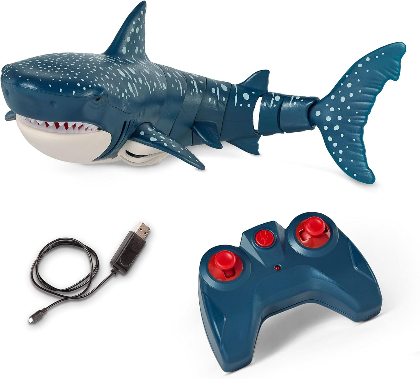 Terra by Battat - Remote Control Shark – Realistic Moving RC Shark Toy for Water Play & Swimming Pools – Fun RC Pool Ocean Lake Toys for Kids – Battery-Operated Floating Toy - 3 Years +