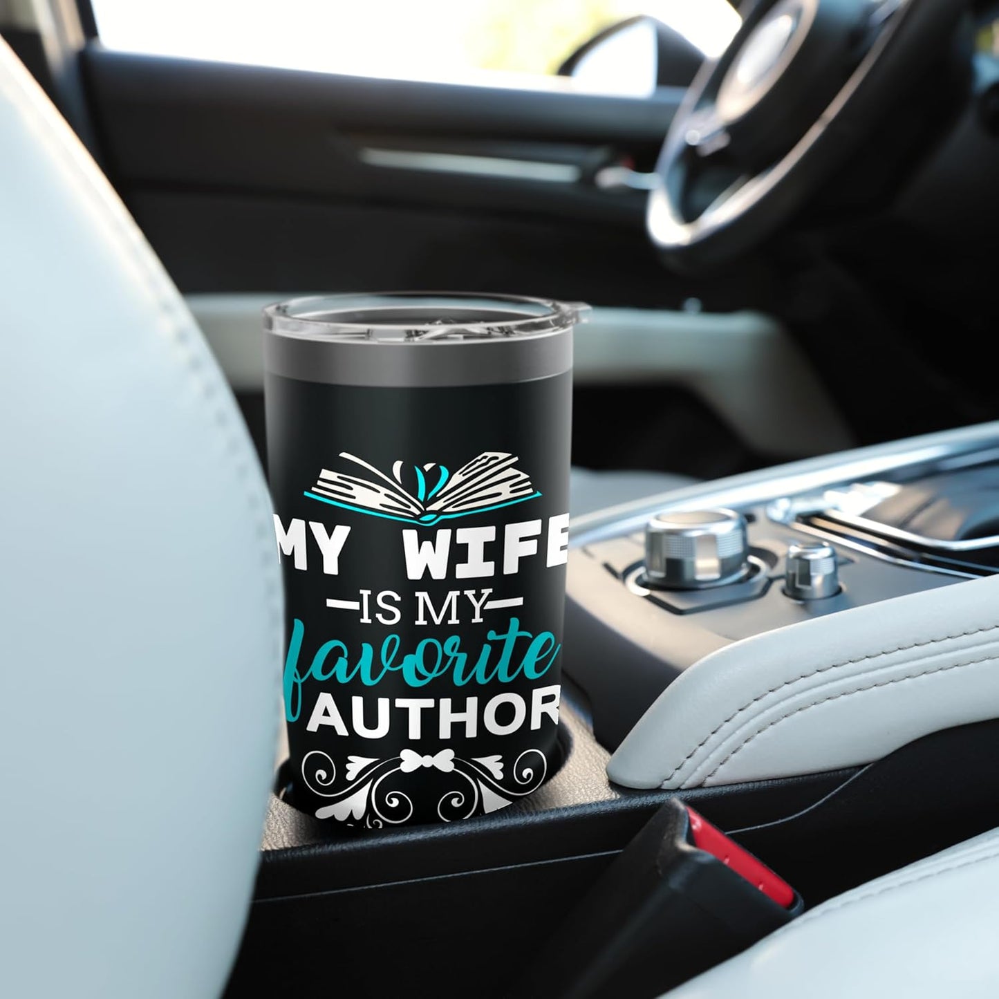 My Wife Is My Favorite Author Gift for book reader Stainless Steel Insulated Tumbler