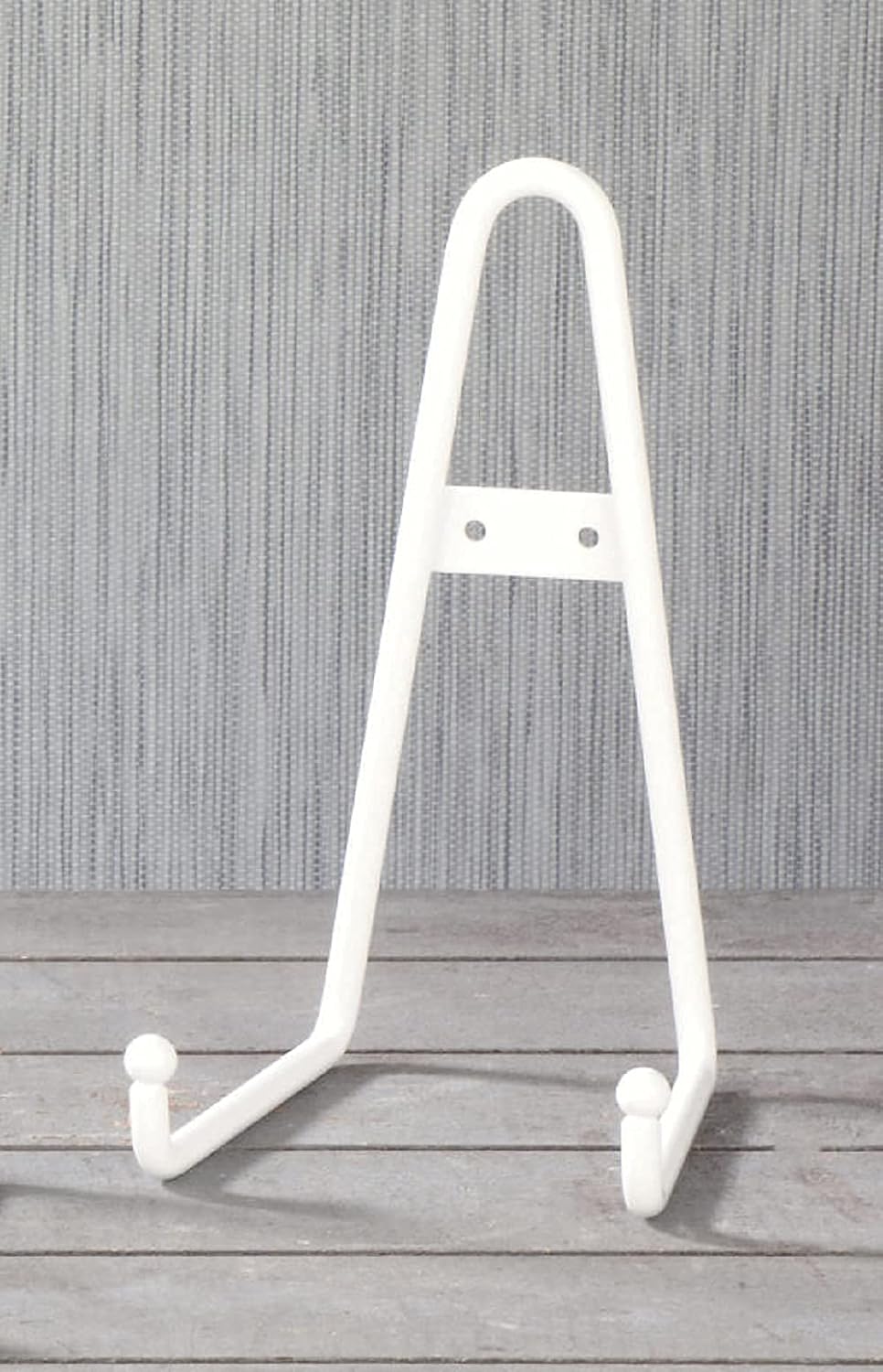 TRIPAR Large White Metal Display Rack for Large Bowls, Platters, Cookbooks and Artwork