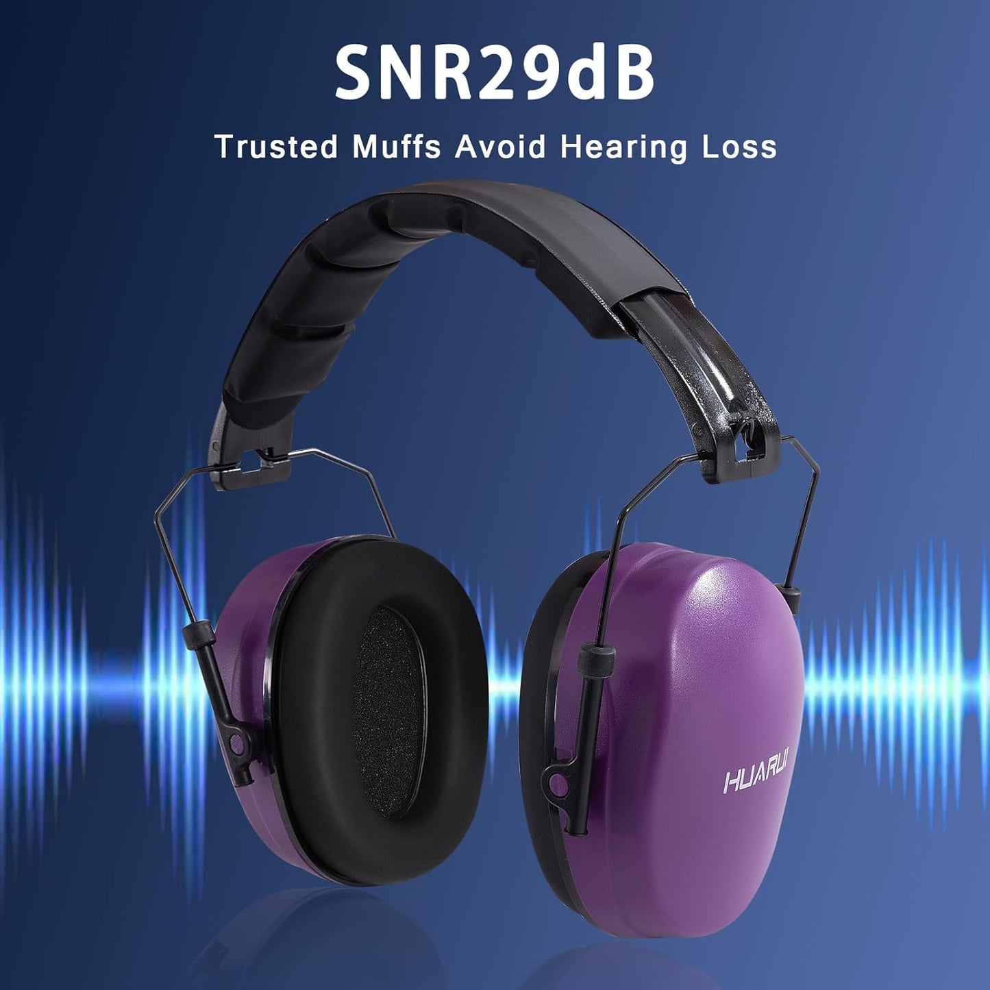 Safety Earmuffs for Ear Protection SNR 29 dB Noise Cancelling Ear muff Shooting Hunting Construction Noise Reduction