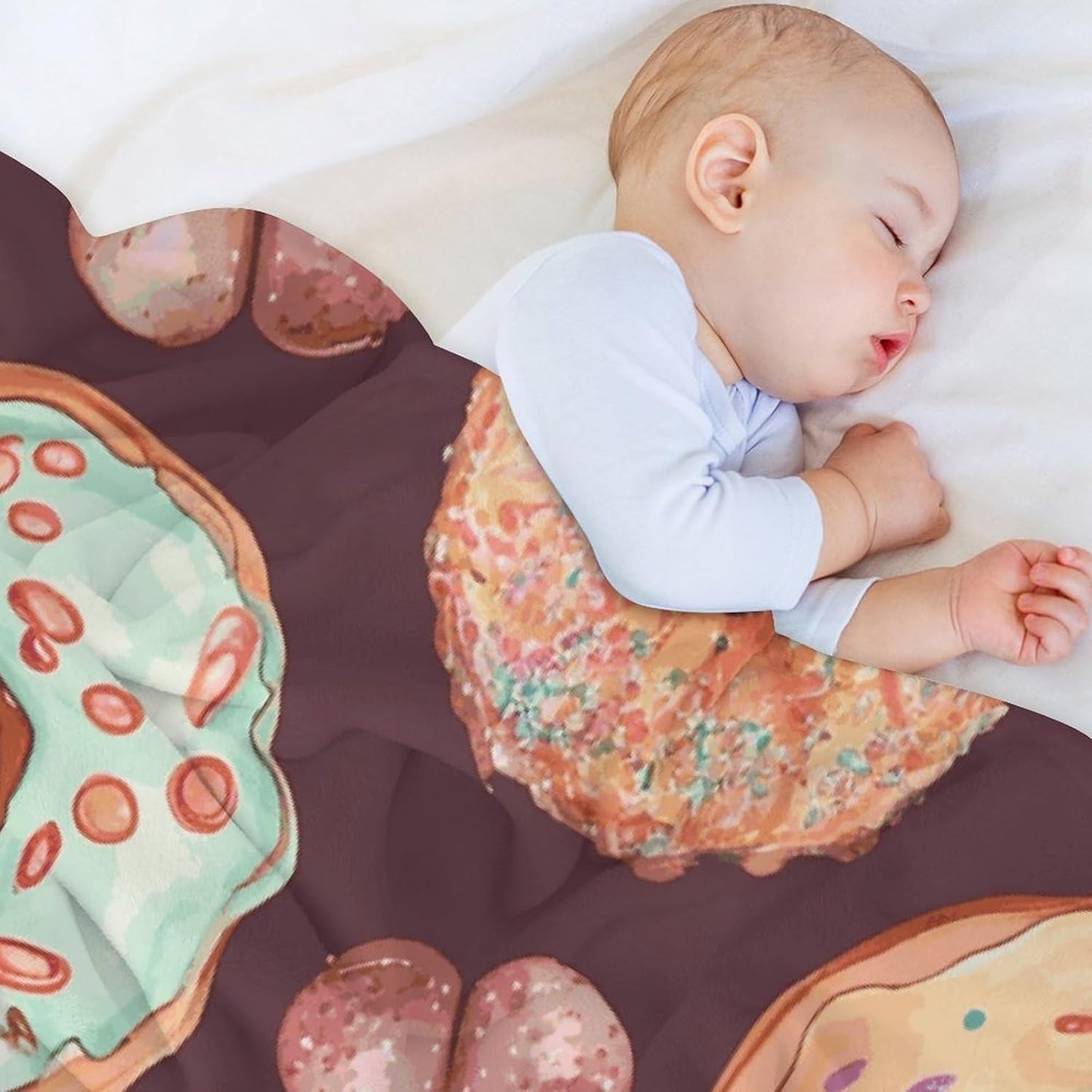 Pretty Donuts Blanket Super Soft Lightweight Throw Blanket Cute Cozy Warm Bed Blanket Decorative Fuzzy Blanket All-Season Home Decor Gift for Sofa Couch Living Room 40"*50" （100 * 130cm）