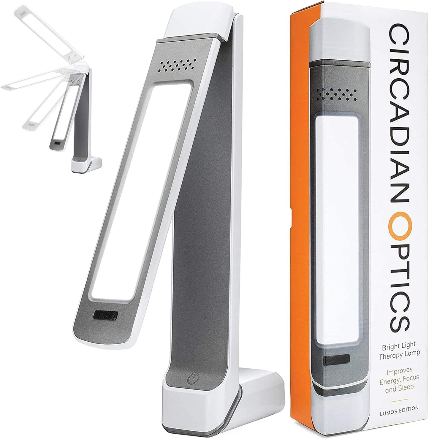 Circadian Optics Lumos 2.0 Light Therapy Desk Lamp | As Seen On Shark Tank | 10,000 LUX UV-Free Full-Spectrum LEDs | Adjustable Portable Folding Sunlight Lamp for Seasonal Blues, Focus, Energy & Sleep