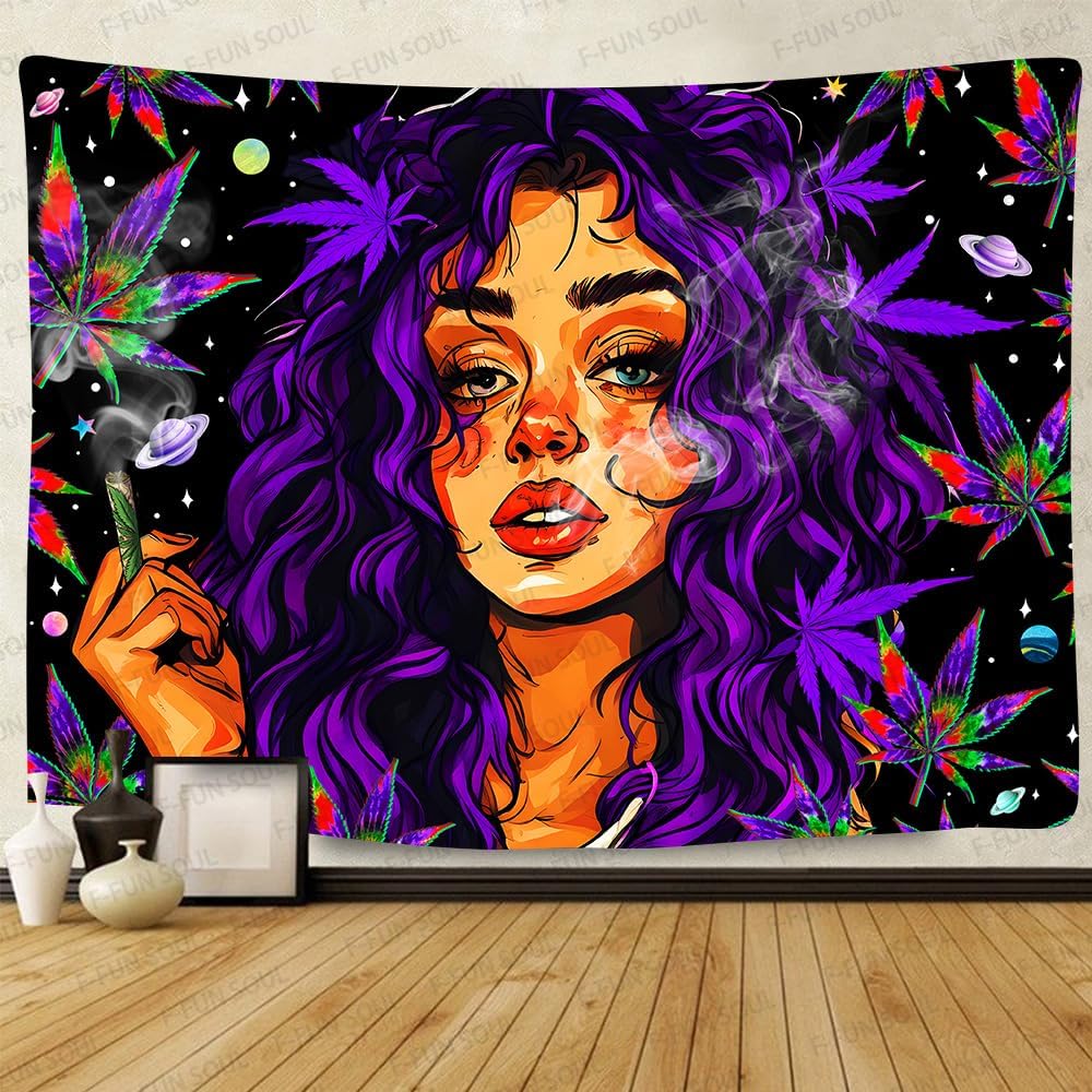 F-FUN SOUL Anime Tapestry Cool Tapestries 40x30inches Trippy Tapestry for Bedroom Hanging Men Room Decor
