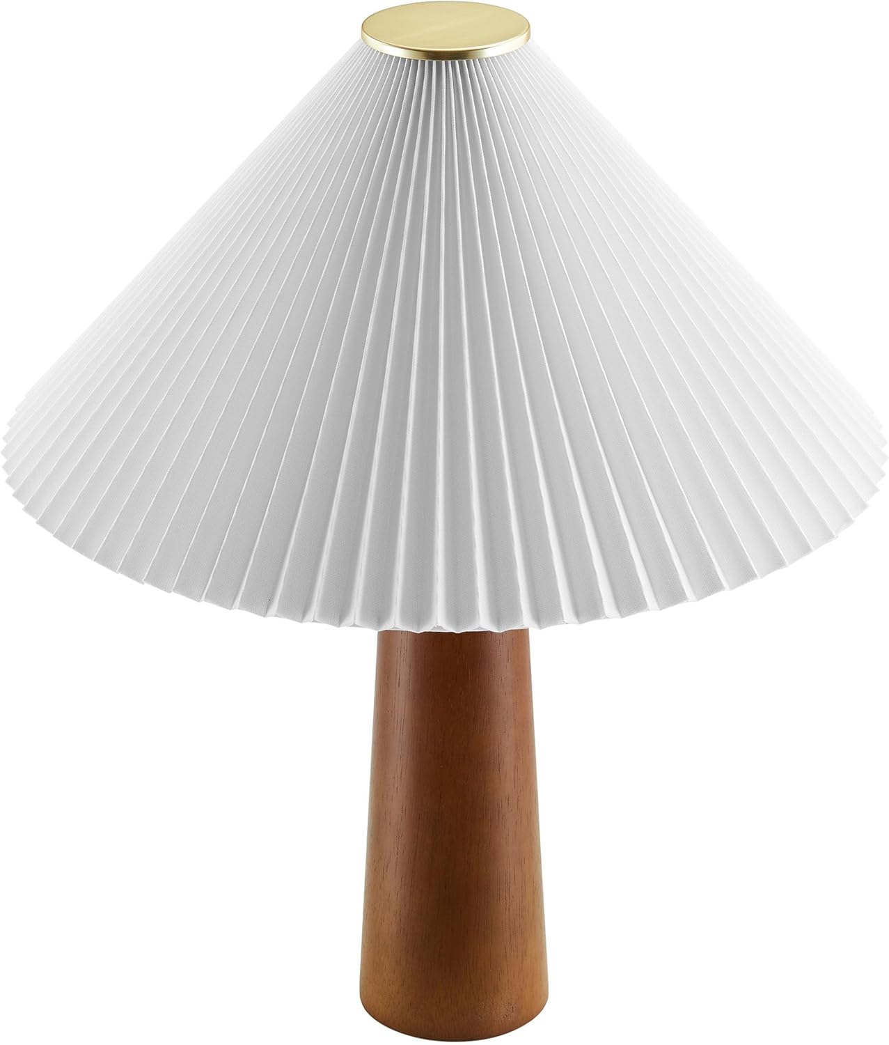 Modway Jessica Pleated Table Lamp in Walnut