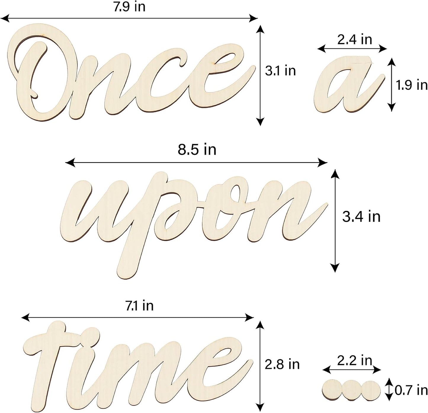 Once Upon a Time Sign Nursery Decor Once Upon a Time Wood Sign Wall Decor for Reading Corner Kids Room Family Bookshelf Home Décor Birthday Present DIY Decoration