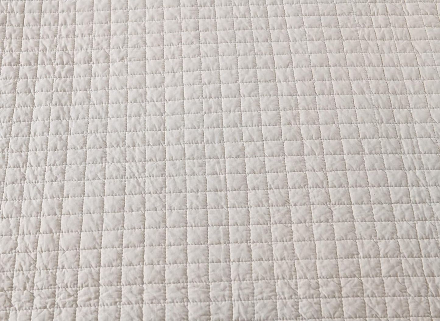 100% Cotton Quilted Throw Decorative Throw Blanket Multi Color Super Soft Warm Indian Vintage Reversible Quilt for Sofa and Couch 50"x60" (Natural Beige)