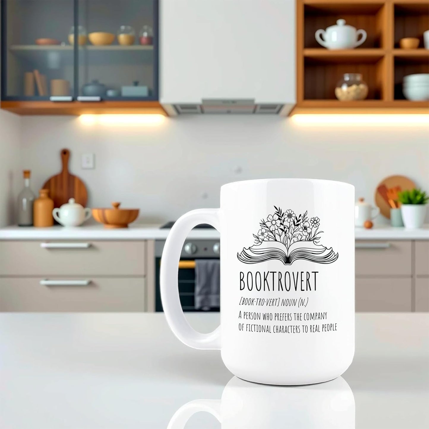 Hogg Booktrovert Mug, 15 oz Ceramic Funny Coffee Cup, Booktrovert Coffee Mug, Book Lover Gifts, Introvert Gifts