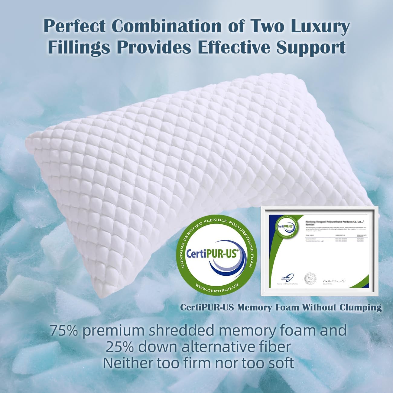 LOFE Side Sleeper Pillows for Adults - Curved Pillow with 3 Compartments for Neck Pain Relief, Adjustable Crescent Pillow Side Sleeper with Supportive CertiPUR-US Shredded Memory Foam, 19 * 29in