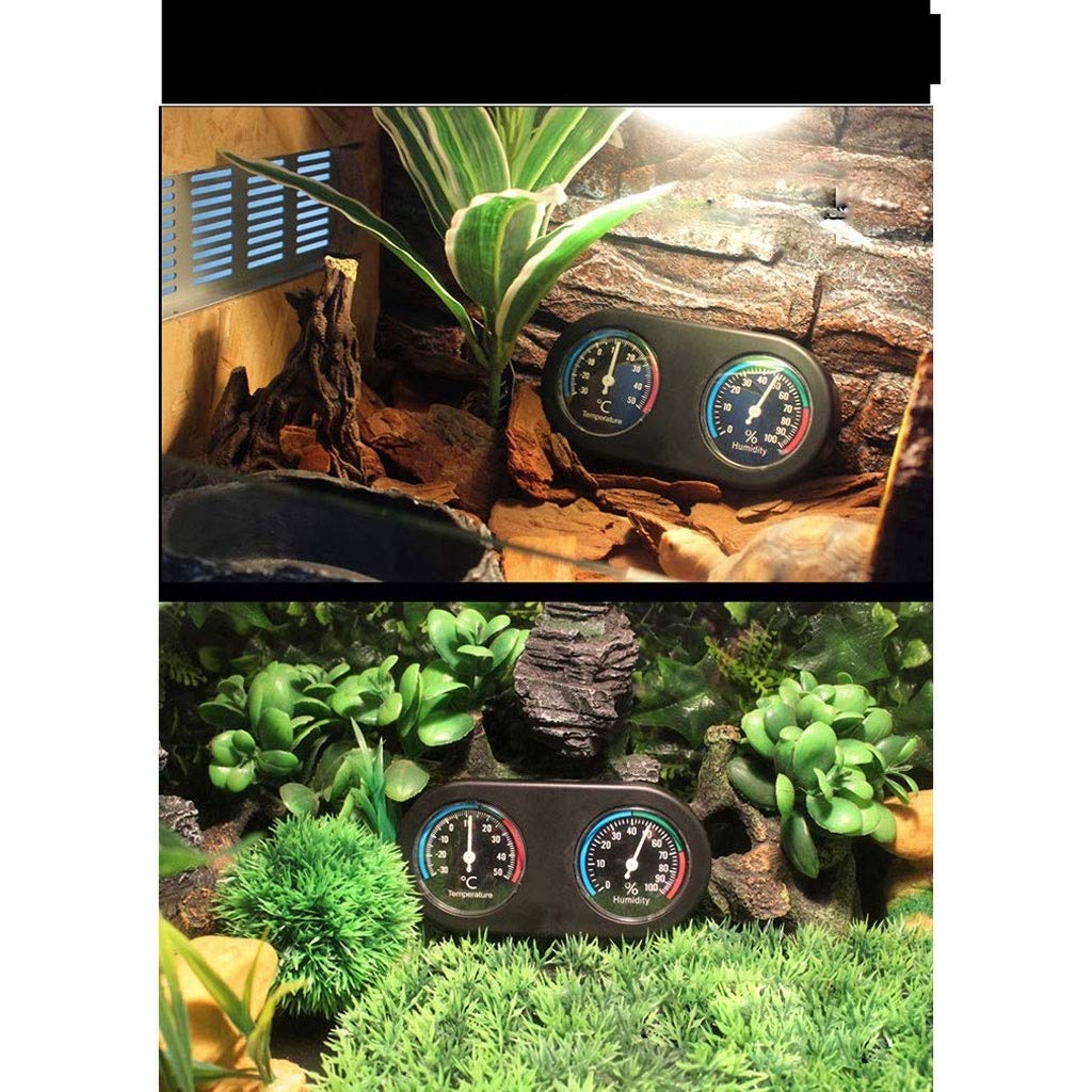 Classic Black Humidity Round Wall Outdoor Indoor Thermometer Clock Hygrometer for Patio, Swimming Pool, Garage