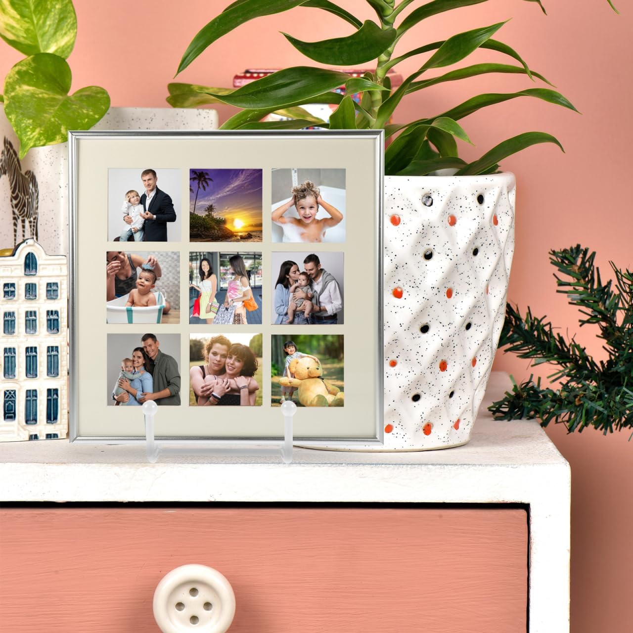1pc Metal Easels for Display, 4'' Small White Easels Stand Tabletop Display Holder for Collectible Plates, Picture Frames, Paper Artworks, Holiday Keepsakes