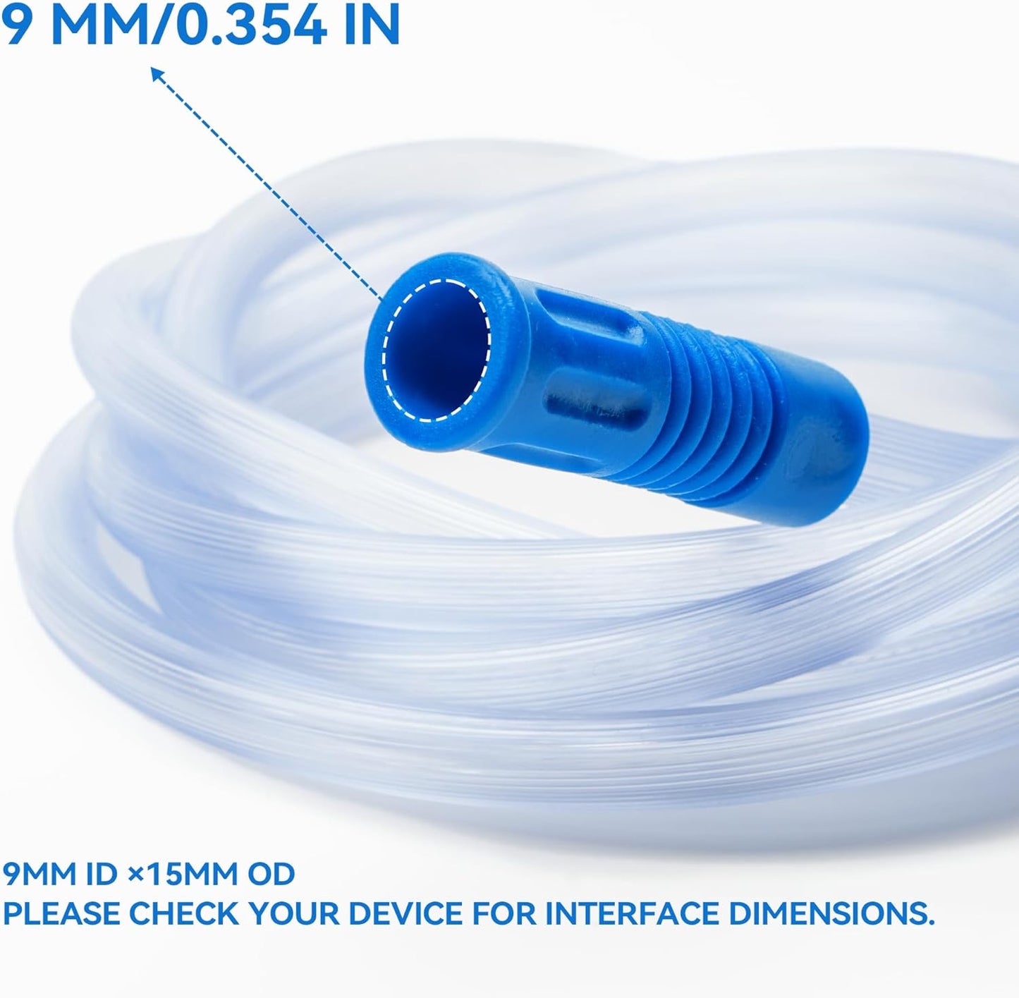 2 Pcs Extended Suction Connection Tube, 6.5 Feet - Flexible & Durable, Compatible with Various Devices
