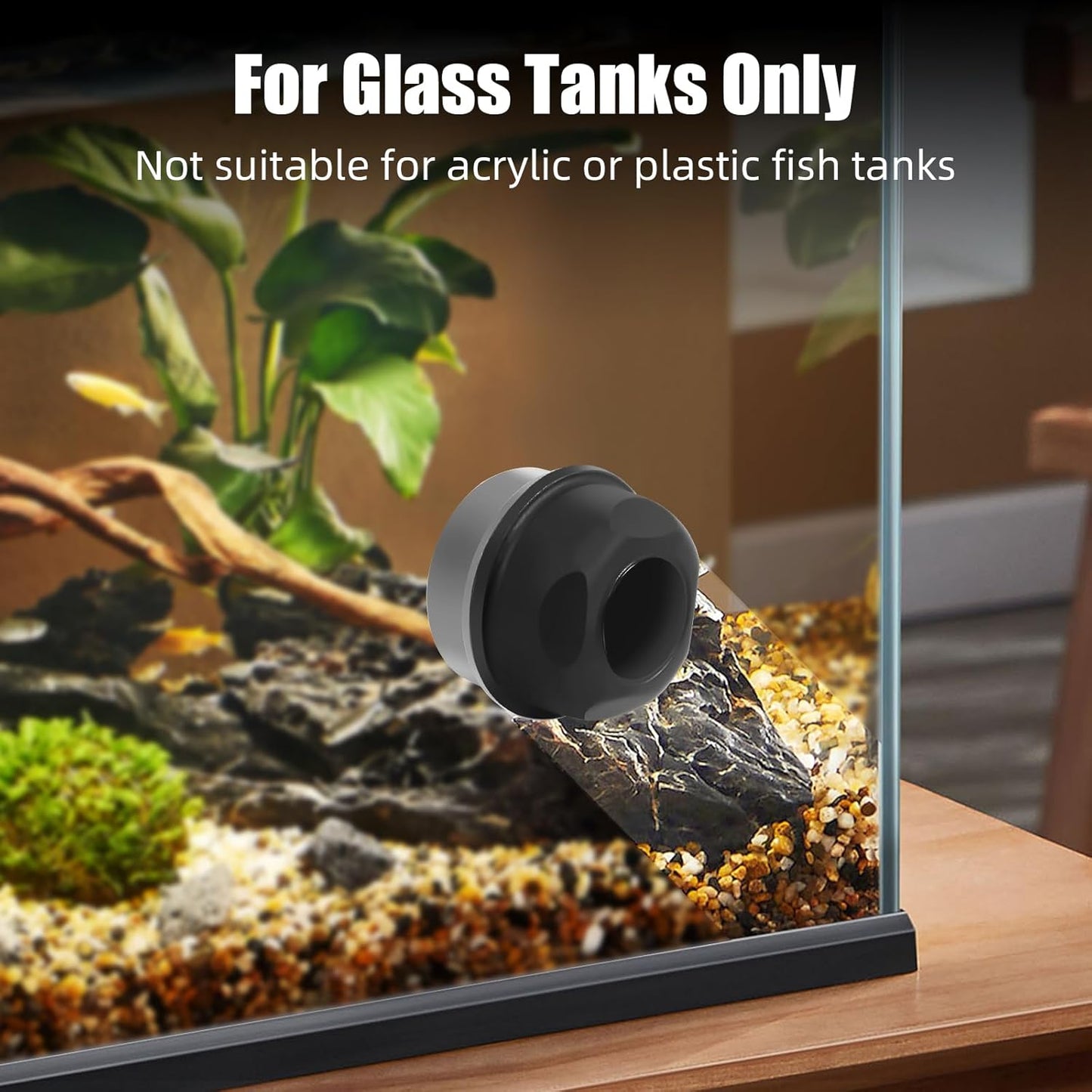 AQUANEAT Aquarium Magnetic Brush, Glass Fish Tank Cleaner, Algae Scraper, Not for Acrylic and Plastic