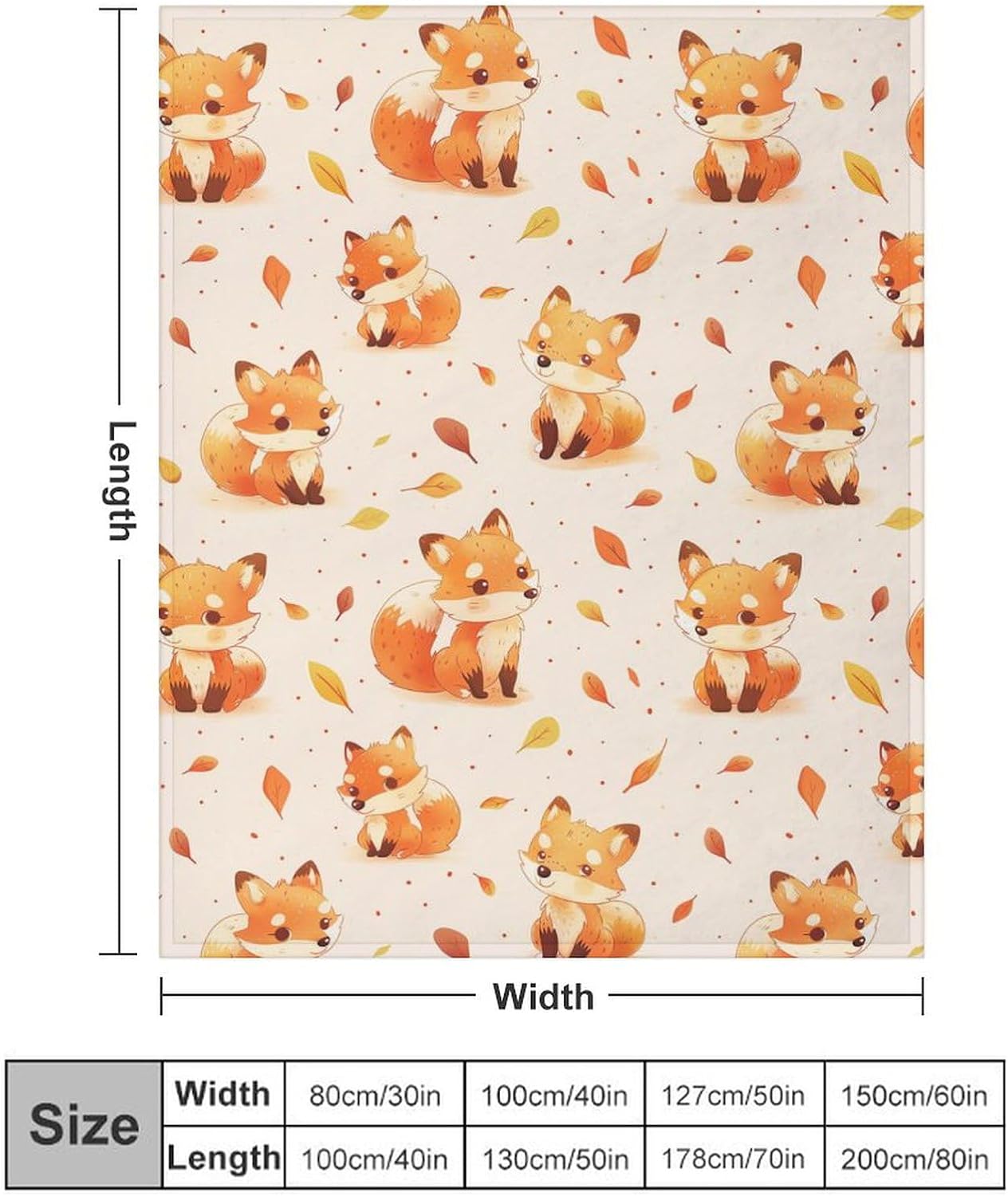 Fox Throw Blanket - Soft Flannel Blankets for Teens Adults Women Men Fox Lovers - Warm Throw Blankets for All Season Lap, Chair, Sofa - 70"x50"