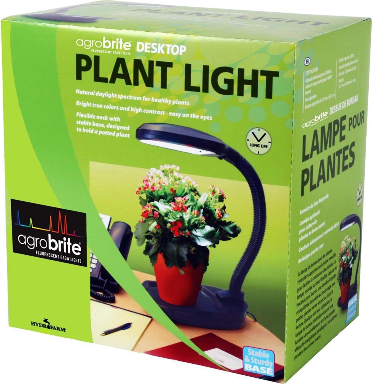 Black Hydrofarm FLF27D Desktop Plant Light with 27-Watt CFL Bulb