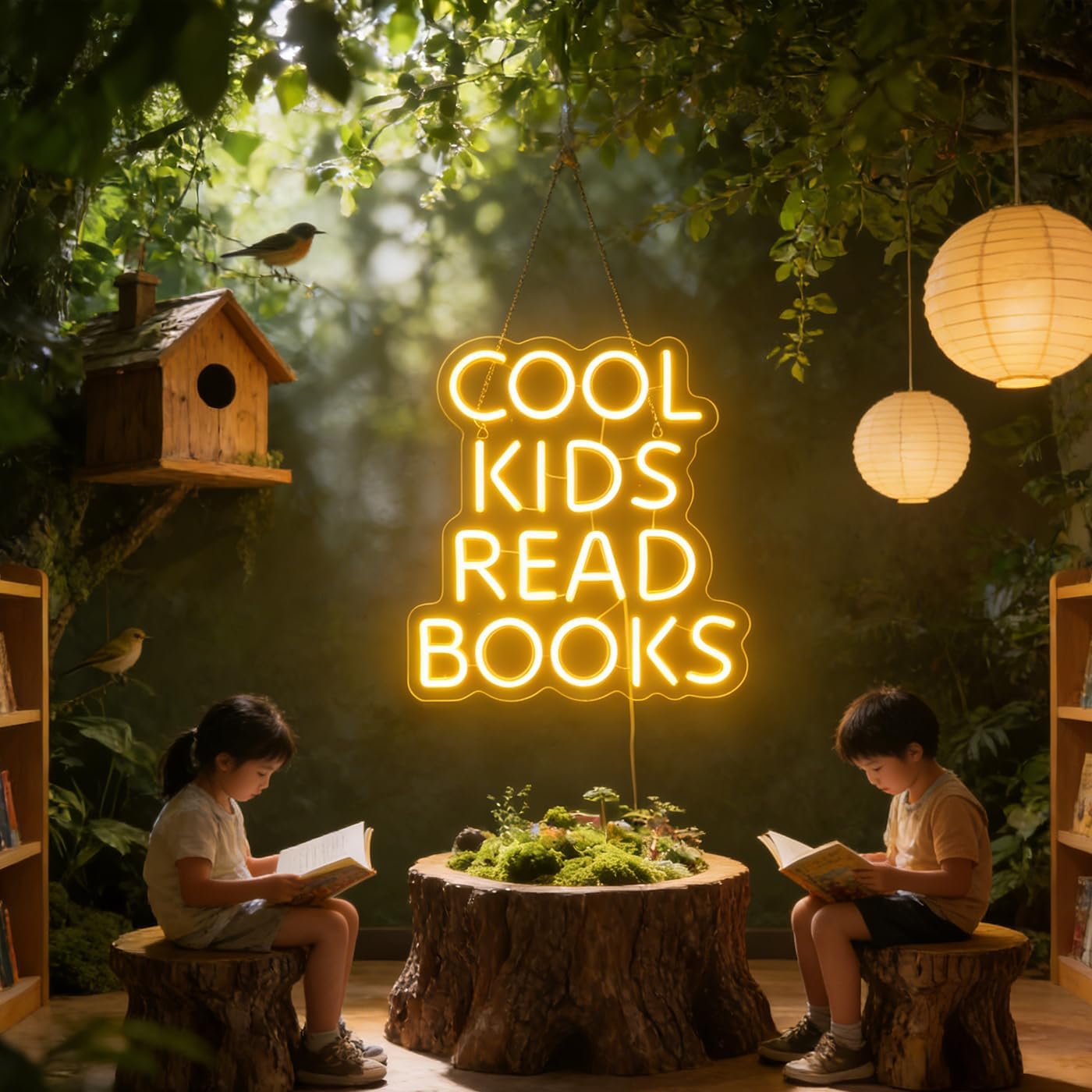 Cool Kids Read Books Neon Sign, Book Store Wall Decor Kid's Room Game Room School Classroom Wall Art Decor, Bookish LED Sign, Bookworm Reader Club Wall Decor Christmas Birthday Gifts(Warm white)