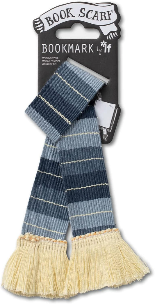 IF USA 32911 Book Scarf Bookmark - Grey & Cream