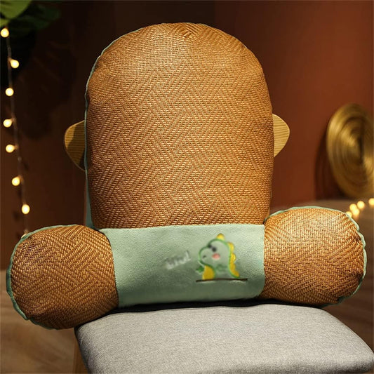 Mat Cushion Office Sedentary Lumbar Pillow Nap Back Seat(Black,50 * 60cm)