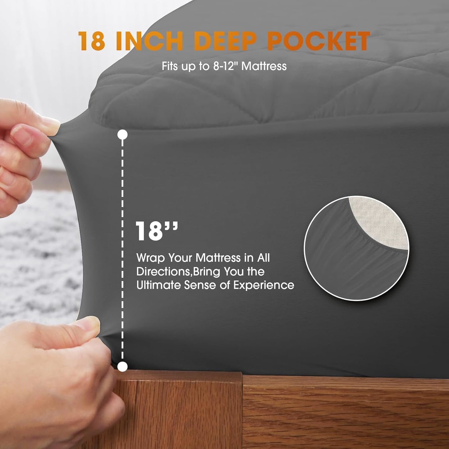 Heated Mattress Pad Twin Size,Electric Mattress Pad with Preheat Functions, Bed Warmer with 12 Heat Settings Controller & 1-12 Hours Auto Shut Off, Machine Washable (39"x75",Grey)