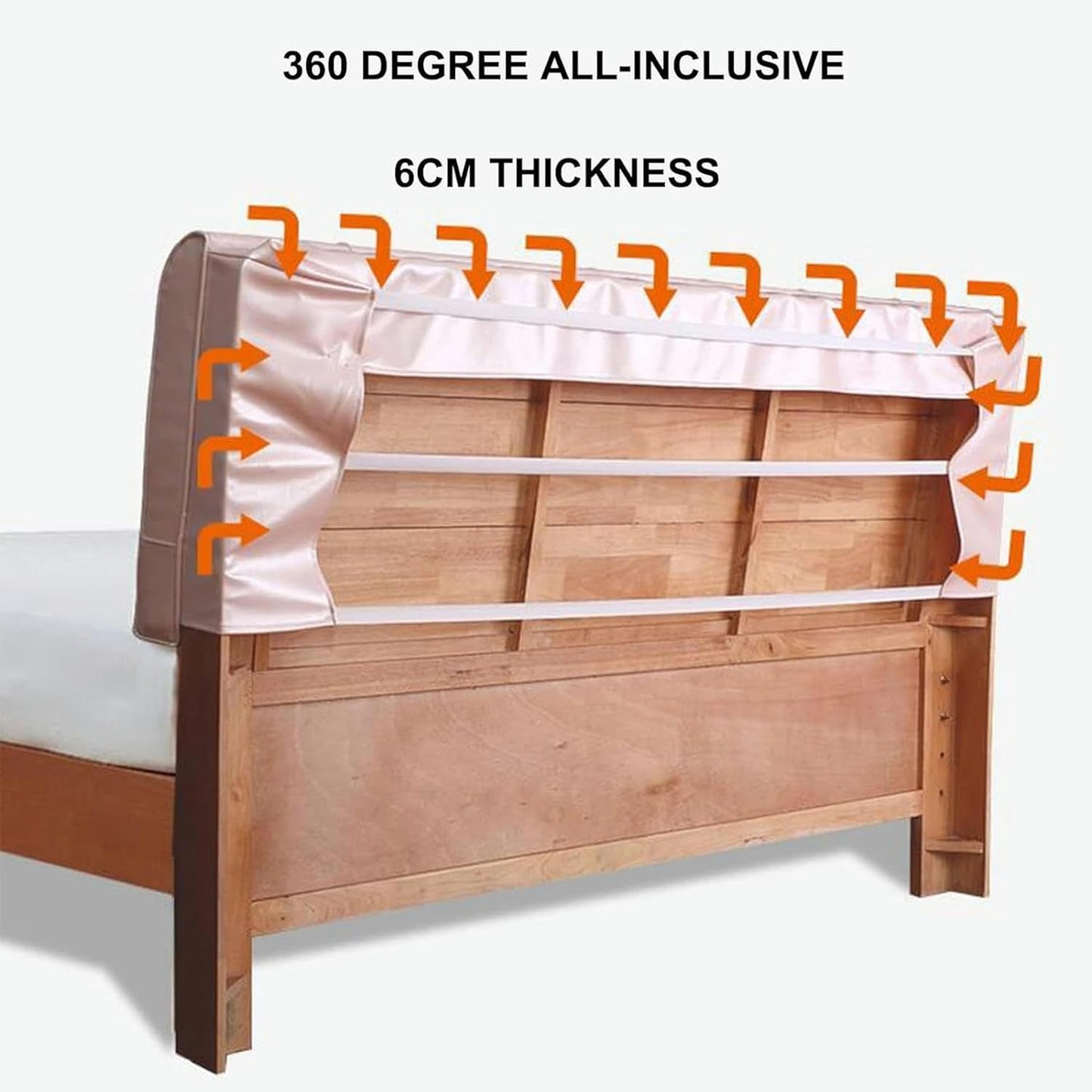 AMNOOL Bedside Cushion Bed Backrest Linen Headboard Cushion Support Reading Pillow Bolster for Twin Full Queen King Daybed Bed Bunk Bed Removable Washable-1-, Gray