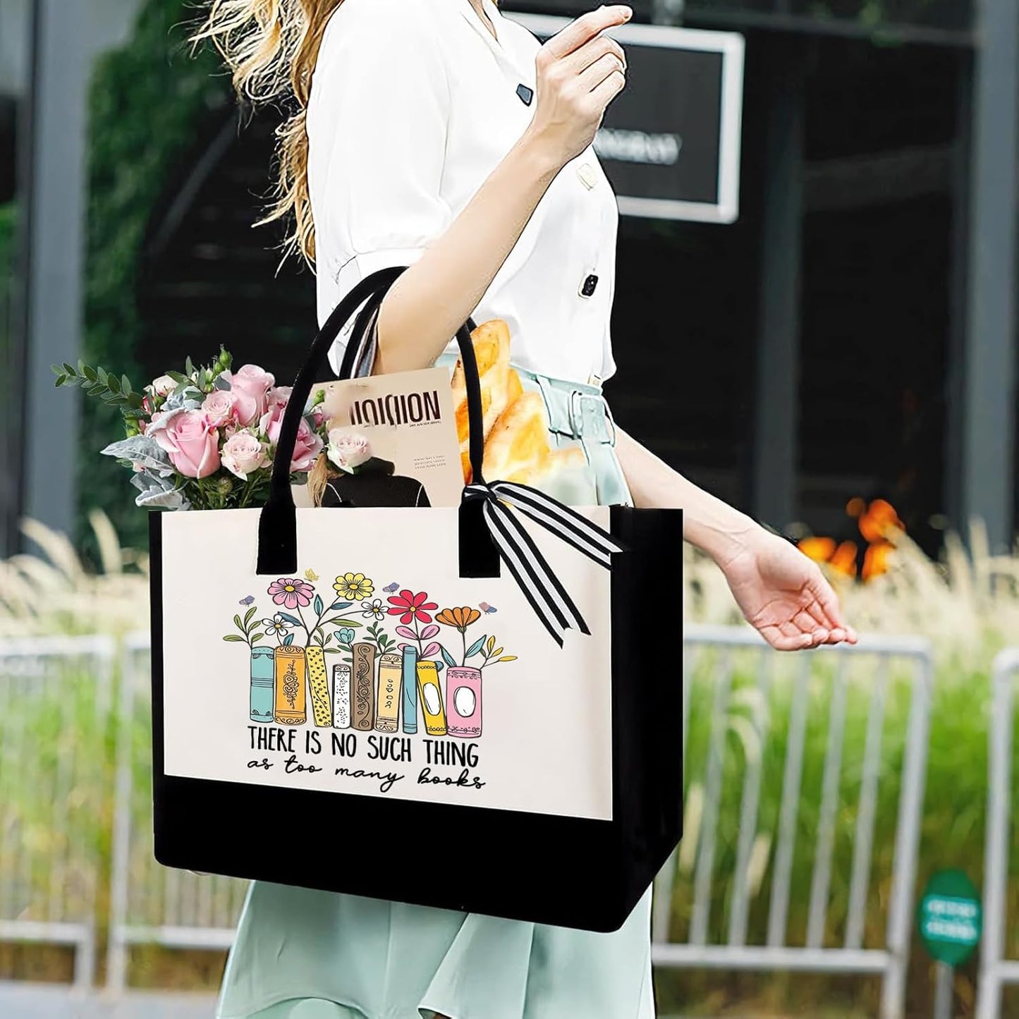 Canvas Tote Bag Gifts for Book Lovers,Book Lovers Gifts - Birthdays Tote Bag for Book Lovers, Librarians, and Readers - Perfect for Bookish Gifts