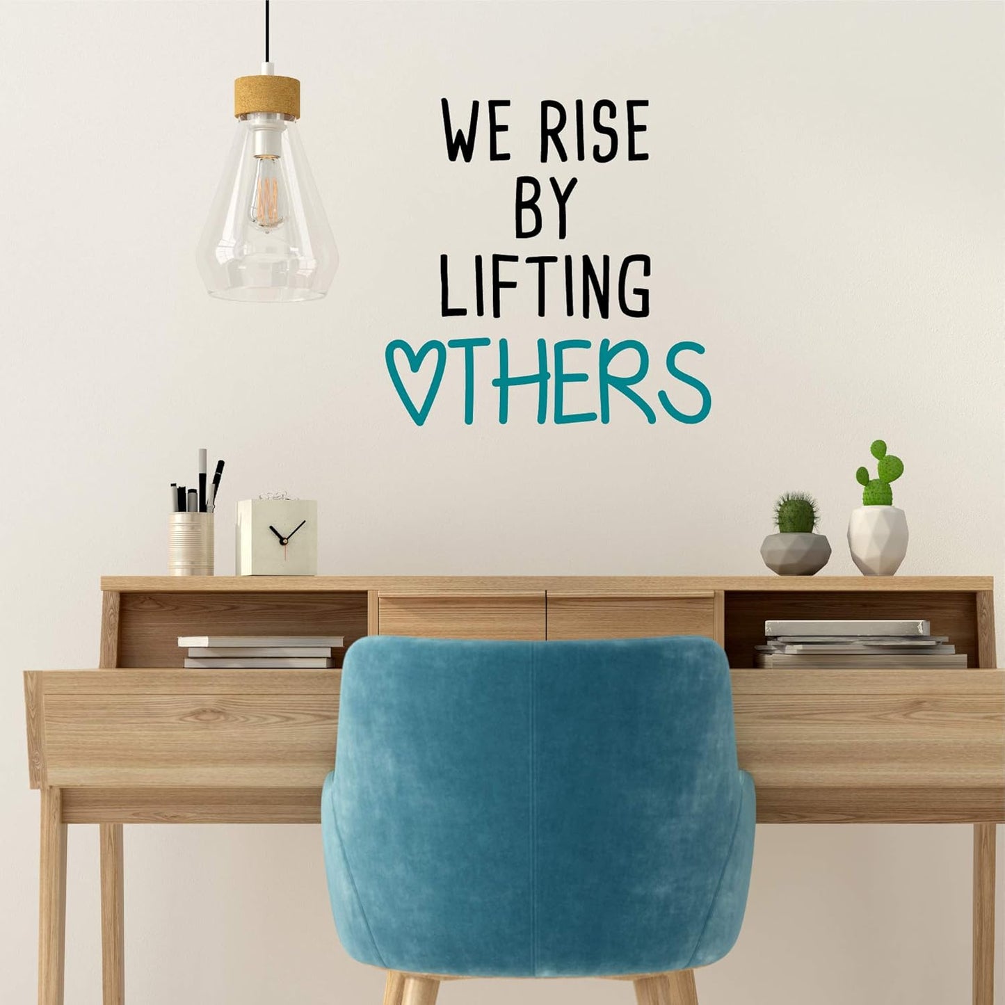 We Rise by Lifting Others-Inspirational Quotes Wall Decals-Vinyl Stickers for Bedroom Living Room School Office Home Decor
