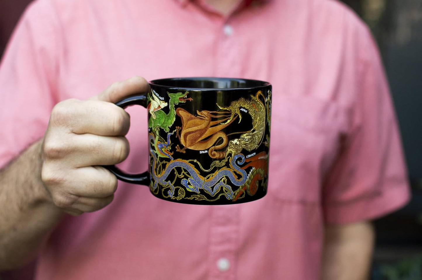 The Unemployed Philosophers Guild Dragon Mug - Features 19 Different Dragons From Around the World, Comes in Fun Box, 14 oz